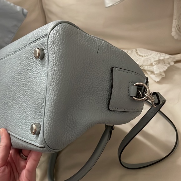 COACH coneflower blue satchel handbag soft LEATHER - Picture 9 of 16